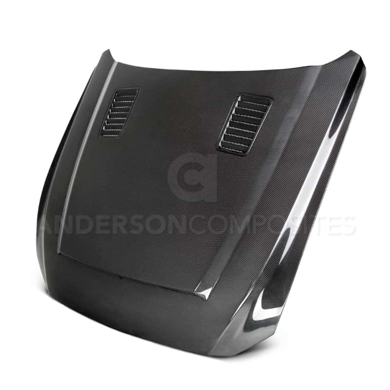 Anderson Composites — Anderson Composites 15-17 Ford Mustang (Excl. GT350/GT350R) Super Snake Double Sided Hood - view 1