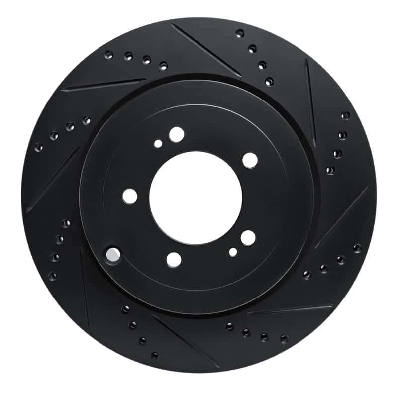 R1 Concepts — R1 08-15 Mitsubishi Lancer Rear Right Drilled & Slotted Black Brake Rotor
R1 Brake Rotor Drill - view 1