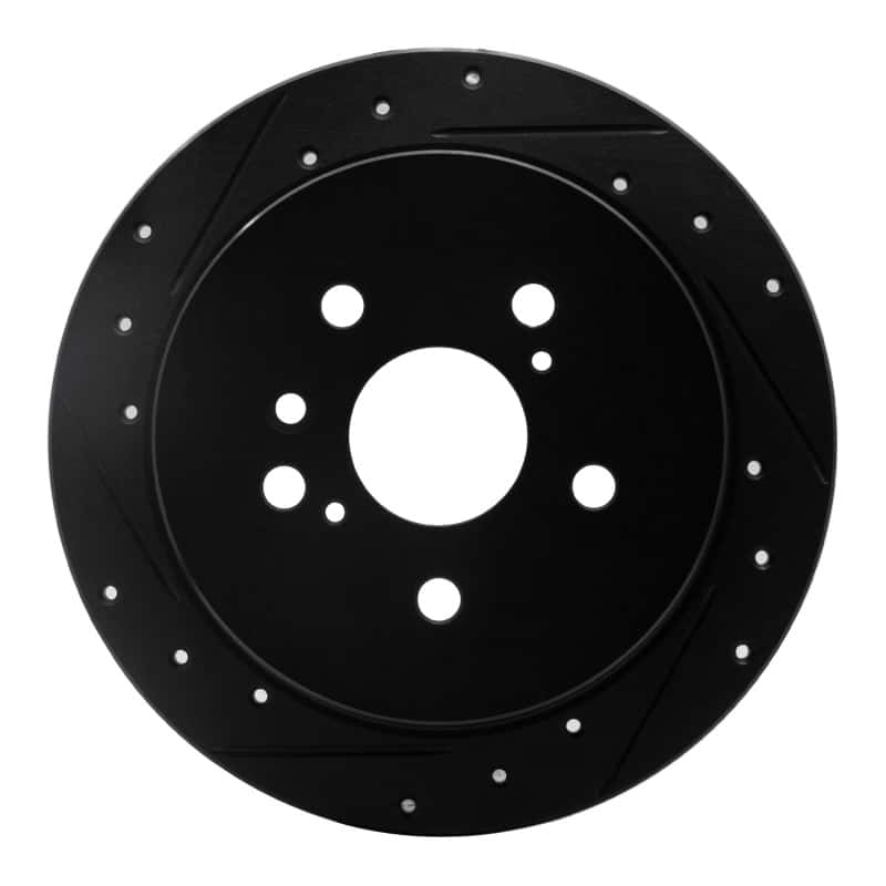 R1 Concepts — R1 04-10 Toyota SIENNA Rear Left Drilled & Slotted Black Brake Rotor
R1 Brake Rotor Drill - view 1