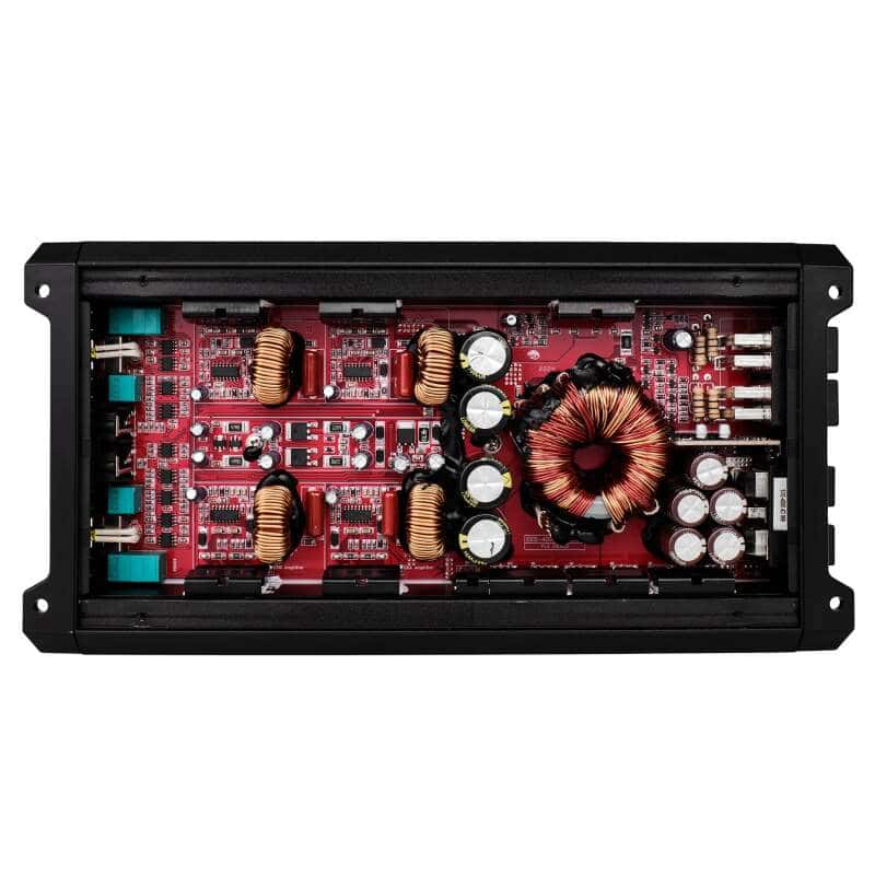 DS18 — DS18 4-Channel SXE Amplifier Class D 2x 750/4ohm Bridge 4 x 430/2ohm 4 x 275/4ohm Watts RMS- Red - view 1