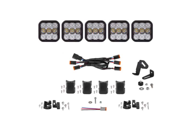 Diode Dynamics — Diode Dynamics SS5 Sport Universal CrossLink 5-Pod Lightbar - White Combo - view 1