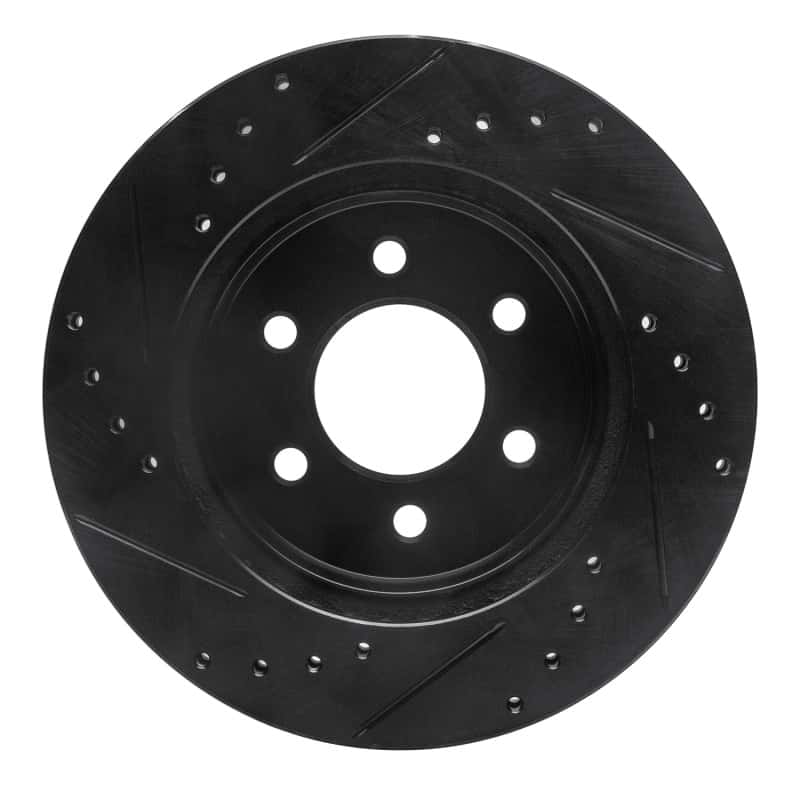 R1 Concepts — R1 97-02 Dodge Dakota 4WD Front Right Drilled & Slotted Black Brake Rotor
R1 Brake Rotor Drill - view 5