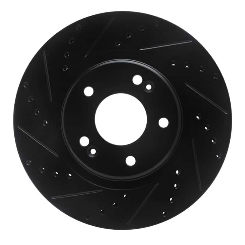 R1 Concepts — R1 15-25 Hyundai Kona EV Front Left Drilled & Slotted Black Brake Rotor
R1 Brake Rotor Drill - view 1