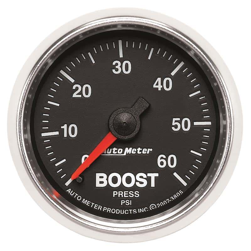 AutoMeter — Autometer GS 52mm 0-60 psi Mechanical Boost Gauge
2-1/16" BOOST, 0-60 - view 2