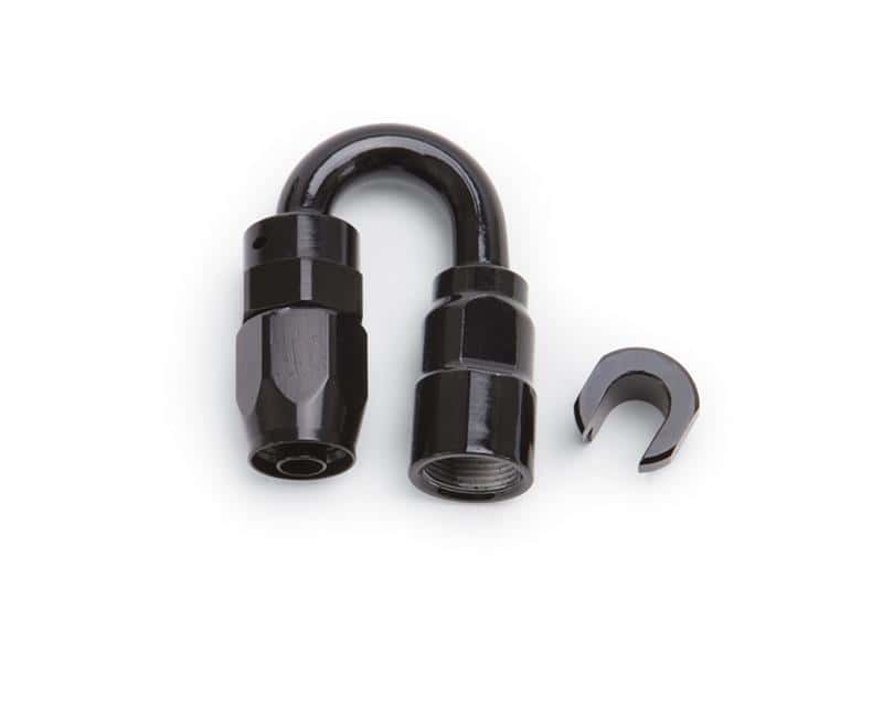 Russell — Russell Performance 3/8in SAE Quick Disc Female to -6 Hose Black 180 Degree Hose End
Hose End - view 3
