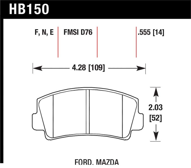 Hawk Performance — Hawk HPS Street Brake Pads
Disc Brake Pad - view 1