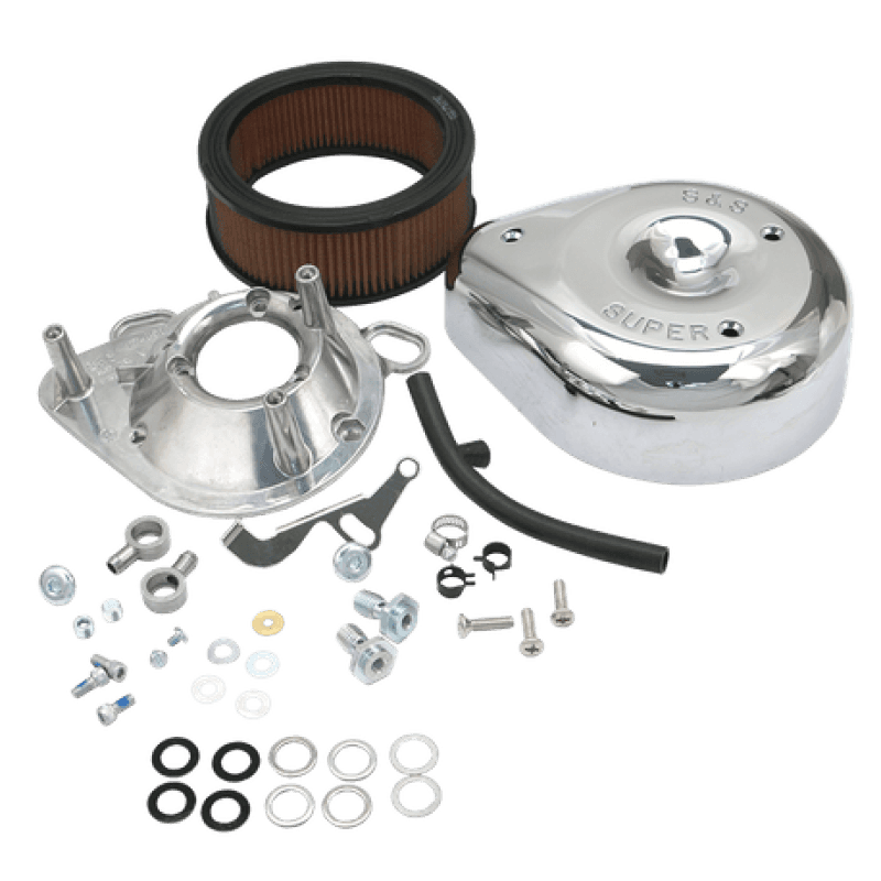 S&S Cycle — S&S Cycle 93-99 BT/91-03 Sportster Models Teardrop Air Cleaner Kit for S&S Super E/G Carb - view 2