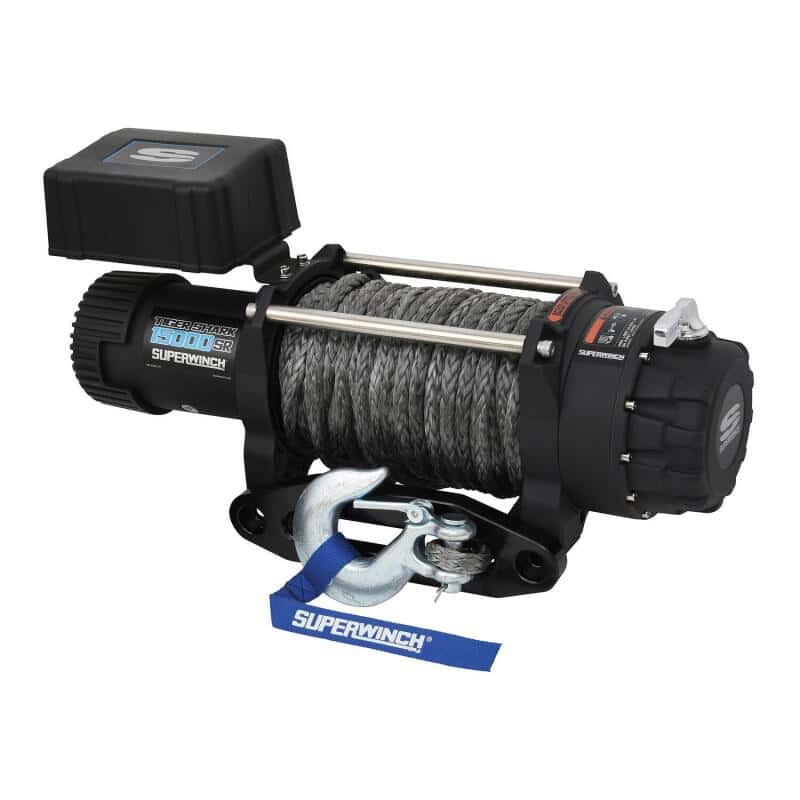 Superwinch — Superwinch 15000 LBS 12V DC 15/32in x 78ft Synthetic Rope Tiger Shark 15000SR Winch - view 13