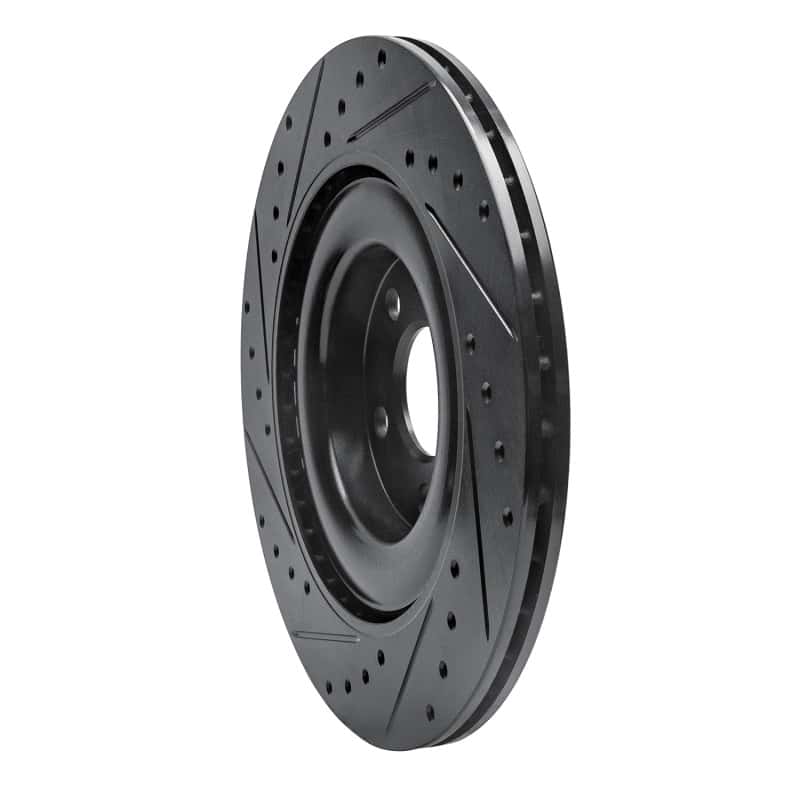 R1 Concepts — R1 16-26 Polestar Polestar 2 Rear Right Drilled & Slotted Black Brake Rotor
R1 Brake Rotor Drill - view 2