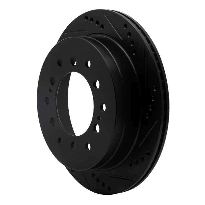 R1 Concepts — R1 01-09 Lexus GX470 Rear Right Drilled & Slotted Black Brake Rotor
R1 Brake Rotor Drill - view 2