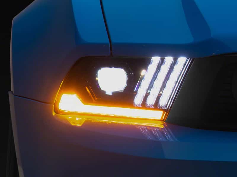 Raxiom — Raxiom 10-12 Ford Mustang LED Projector Headlights SEQL Turn Signals- Blk Housing (Clear Lens)
Headlights - view 1