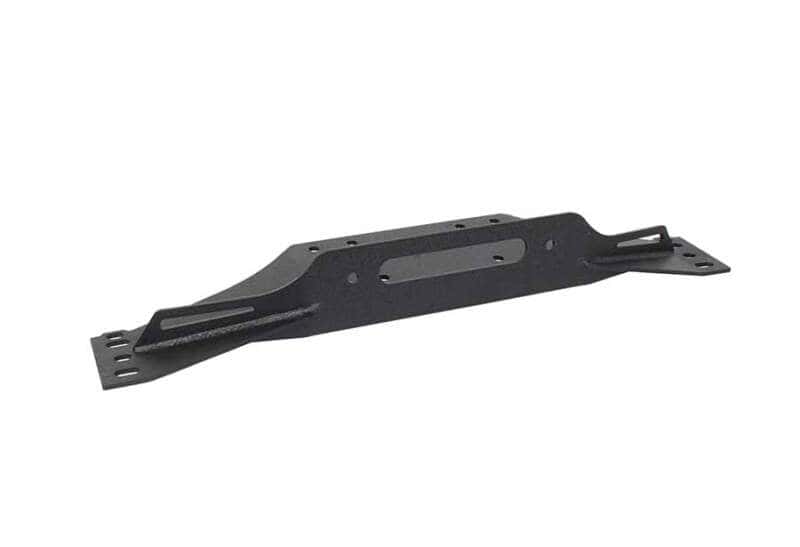 Fishbone Offroad — Fishbone Offroad 97-06 Jeep Wrangler TJ Winch Plate Steel - Black Textured Powdercoat Piranha Series - view 4