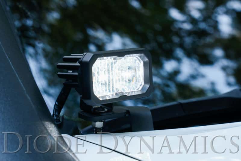 Diode Dynamics — Diode Dynamics 16-21 Toyota Tacoma Stage Series 2in LED Ditch Light Kit - Yellow Pro Combo - view 7