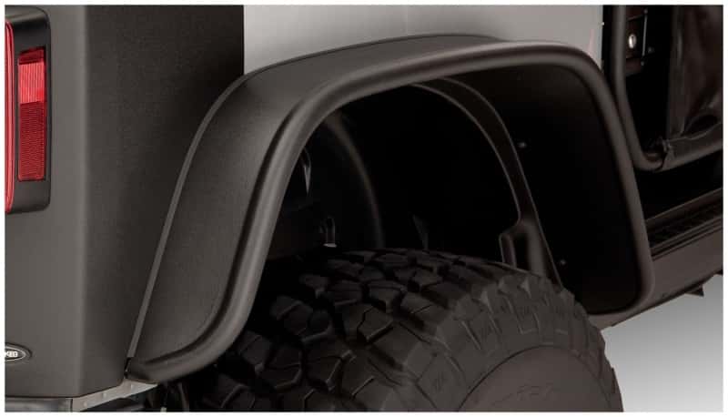 Bushwacker — Bushwacker 07-18 Jeep Wrangler Flat Style Flares 2pc Fits 2-Door Sport Utility Only - Black
FF Jeep Flat Sty 2Pc - view 4