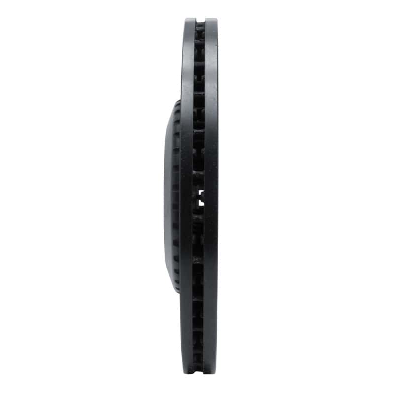 R1 Concepts — R1 21-25 Jaguar F-Pace Front Left Drilled & Slotted Black Brake Rotor - view 4