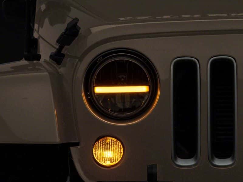 Raxiom — Raxiom 97-18 Jeep Wrangler TJ & JK Axial 7-In LED Headlights w/ DRL - Blk Housing (Clear Lens)
Headlights - view 2