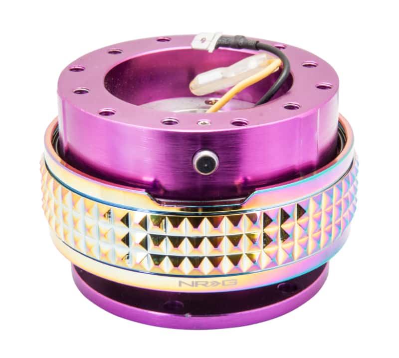 NRG — NRG Quick Release Kit - Pyramid Edition - Purple Body / Neochrome Pyramid Ring - view 2