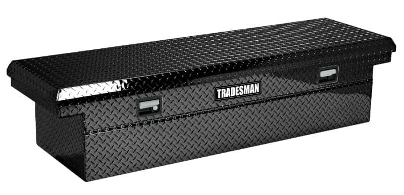 Tradesman — Tradesman Aluminum Economy Cross Bed Low-Profile Truck Tool Box (70in.) - Black - view 1