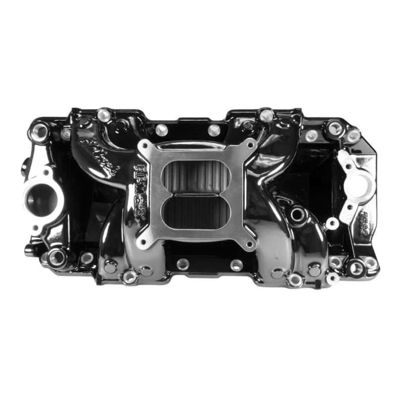 Edelbrock — Edelbrock B/B Chev Rect Port RPM Air-Gap Manifold - Black Plasma Finish - view 2