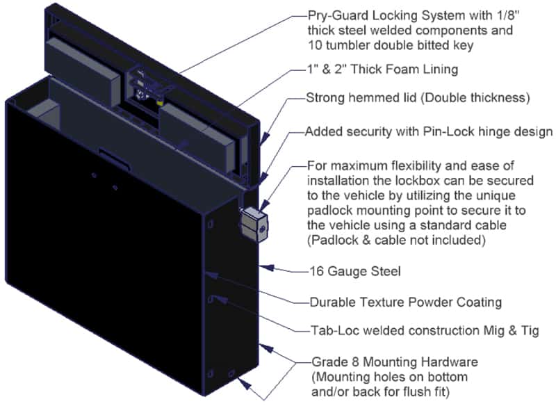 Tuffy Products — Tuffy Laptop Computer Lockbox W/ Keyed Lock
Lockbox - view 7