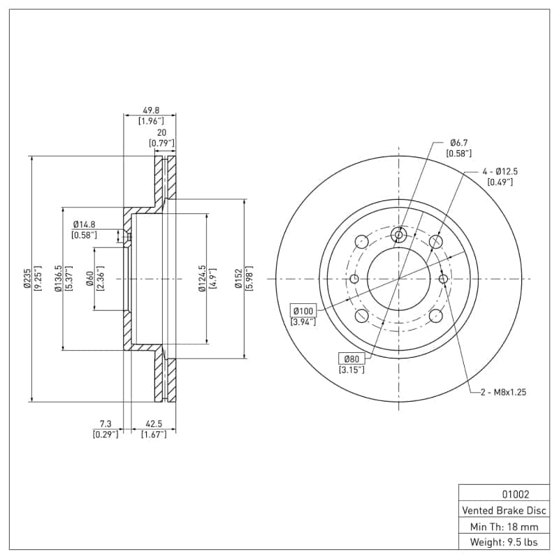 DFC — DFC 95-02 Suzuki Esteem Front Brake Rotor
DFC Brake Rotor - view 6