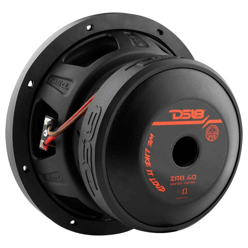 DS18 — DS18 8in 450 Watts RMS 4 ohm DVC ZR Subwoofer - view 2