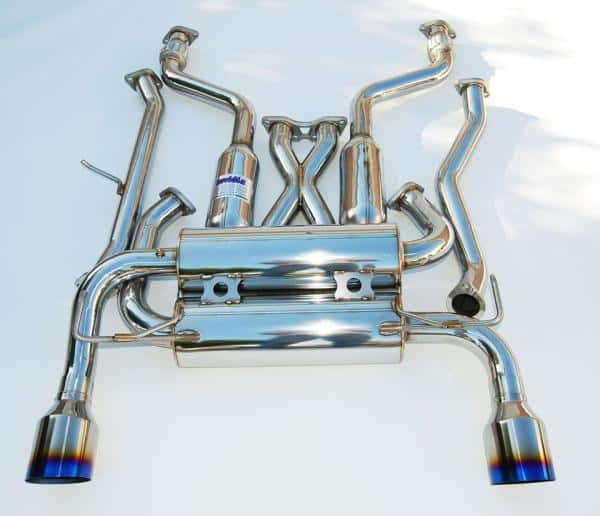 Invidia — Invidia 02-08 Nissan 350z Gemini Single Layer Titanium Tip Cat-back Exhaust - view 1