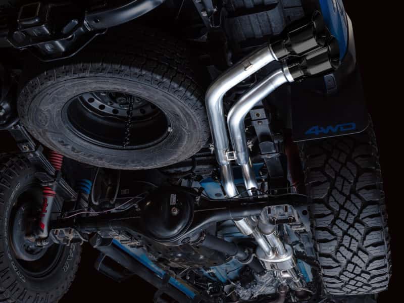 AWE Tuning — AWE 16-22 Toyota Tacoma 0FG Catback Exhaust w/ BashGuard - Dual Diamond Black Tips
0FG Catback - view 9