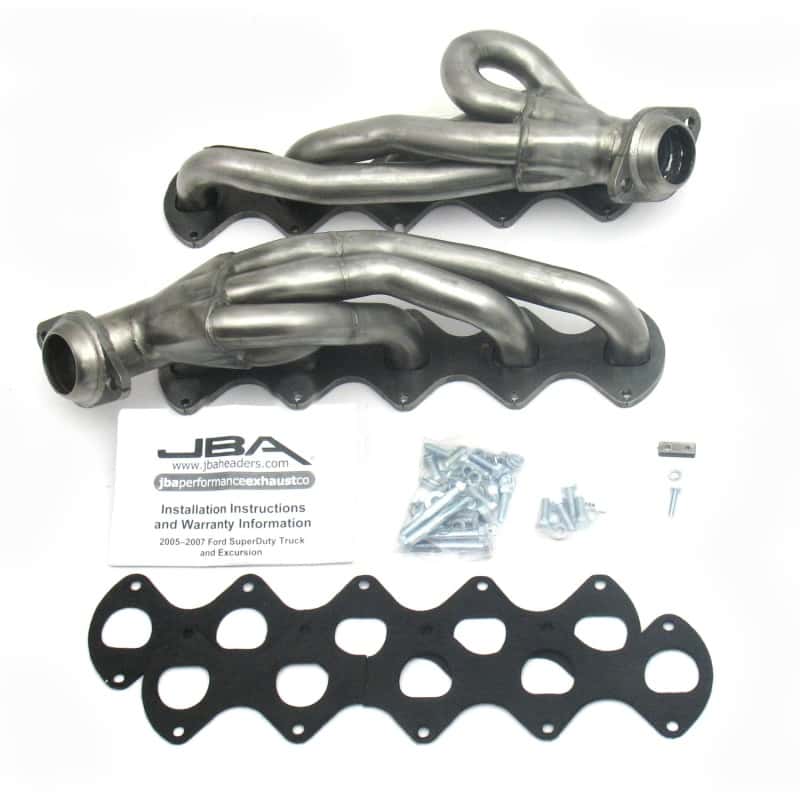 JBA — JBA 05-10 Ford F-Series 6.8L 3V V10 1-1/2in Primary Raw 409SS Cat4Ward Header
Exhaust Header - view 2