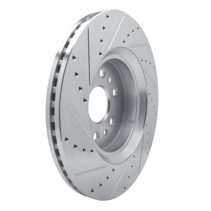 R1 Concepts — R1 21-25 Jeep Grand Wagoneer Front Right Drilled & Slotted Silver Brake Rotor - view 4