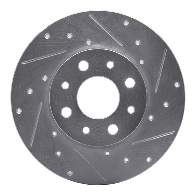 R1 Concepts — R1 13-19 Fiat 500E Rear Right Drilled & Slotted Silver Brake Rotor
R1 Brake Rotor Drill - view 1