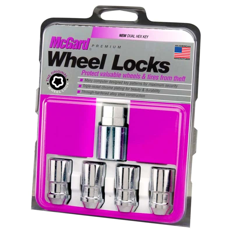 McGard — McGard Wheel Lock Nut Set - 4pk. (Cone Seat) 1/2-20 / 3/4 & 13/16 Dual Hex / 1.66in. Length - Chrome - view 6