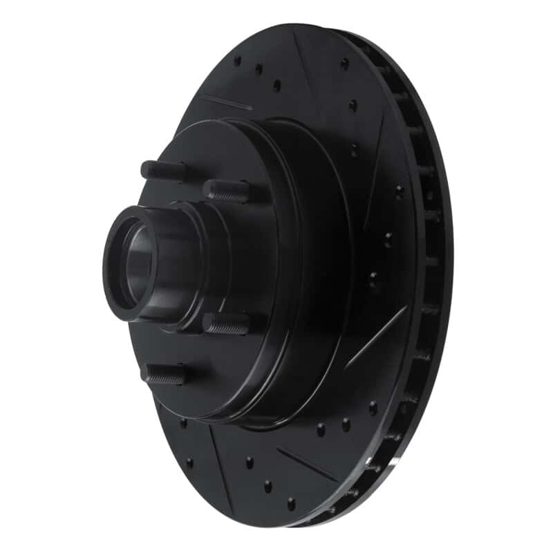 R1 Concepts — R1 91-96 Buick Roadmaster Front Right Drilled & Slotted Black Brake Rotor
R1 Brake Rotor Drill - view 2