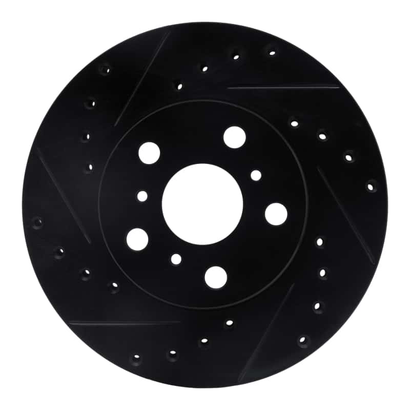 R1 Concepts — R1 87-91 Toyota Camry Front Left Drilled & Slotted Black Brake Rotor
R1 Brake Rotor Drill - view 1