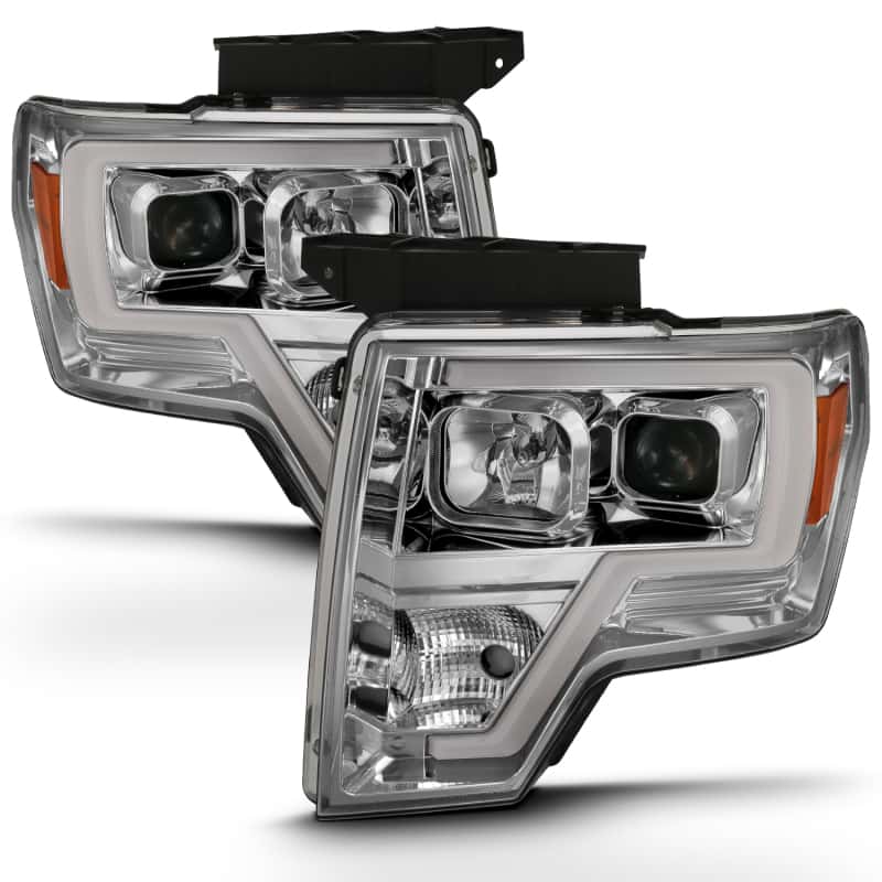 ANZO — ANZO 2009-2014 Ford F-150 Projector Headlight Plank Style Chrome Amber
Head Light Set
HdLtSet - view 3