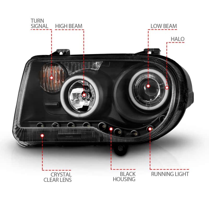ANZO — ANZO 2005-2010 Chrysler 300C Projector Headlights w/ Halo Black (CCFL) G2
Head Light Set
HdLtSet - view 5