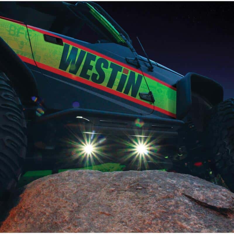 Westin — Westin LED Rock Light Kit - 07-18 Jeep Wrangler JK / 18-19 Jeep Wrangler JL - Black
Offroad/Racing Lamp - view 2