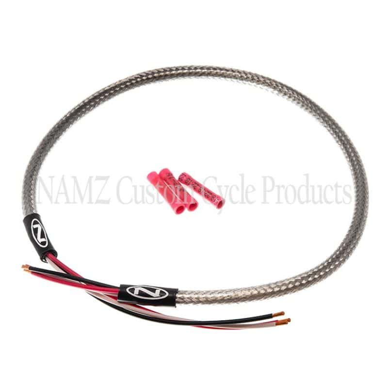 NAMZ — NAMZ Headlight Harness (SS Braided & Clear Coated - Stock Length) - view 1