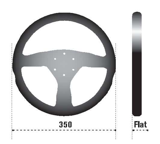 SPARCO — Sparco Steering Wheel L505 Lap 5 Blk/Blk/Blk - view 3