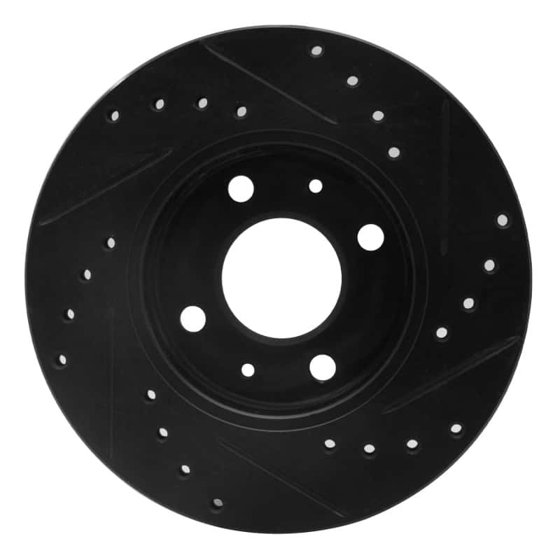 R1 Concepts — R1 88-06 Nissan NX Front Left Drilled & Slotted Black Brake Rotor
R1 Brake Rotor Drill - view 5