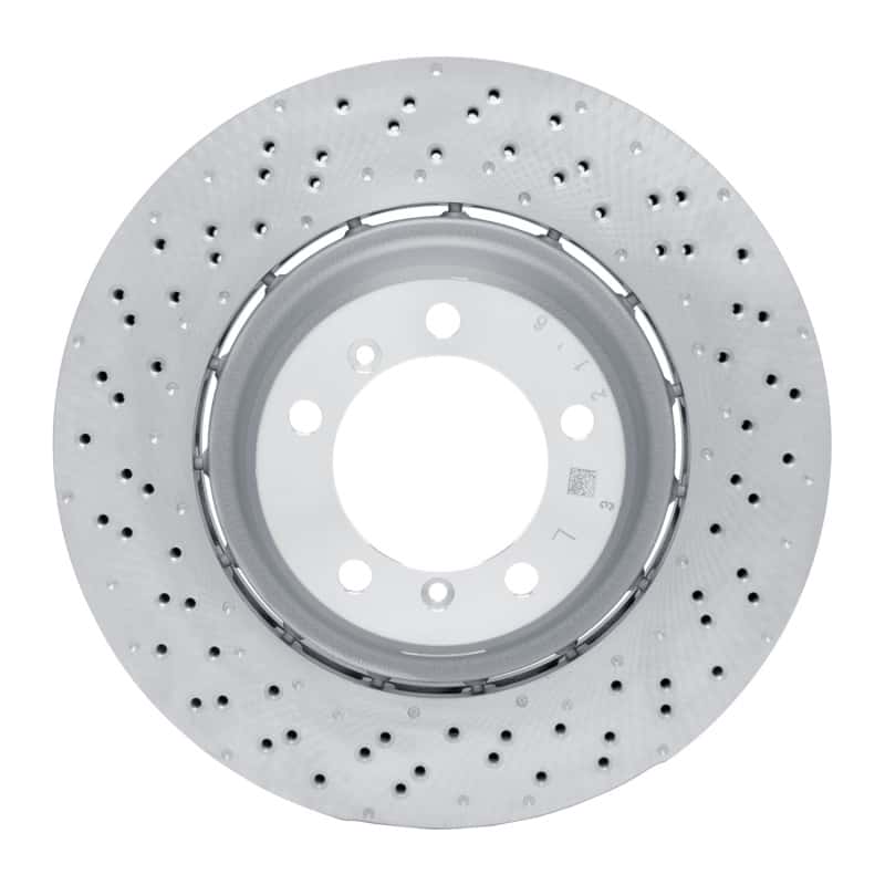 DFC — DFC 16-23 Porsche 718 Cayman Left Rear Drilled Hi-Carbon Alloy Geomet Coated Rotor
DFC Brake Rotor - view 1