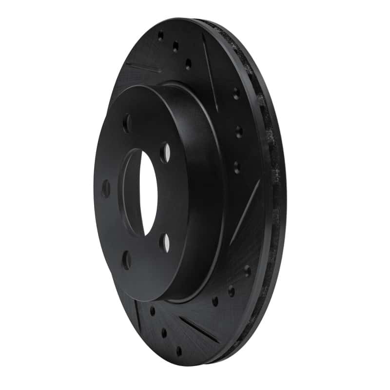 R1 Concepts — R1 93-98 Ford Thunderbird Rear Right Drilled & Slotted Black Brake Rotor
R1 Brake Rotor Drill - view 2