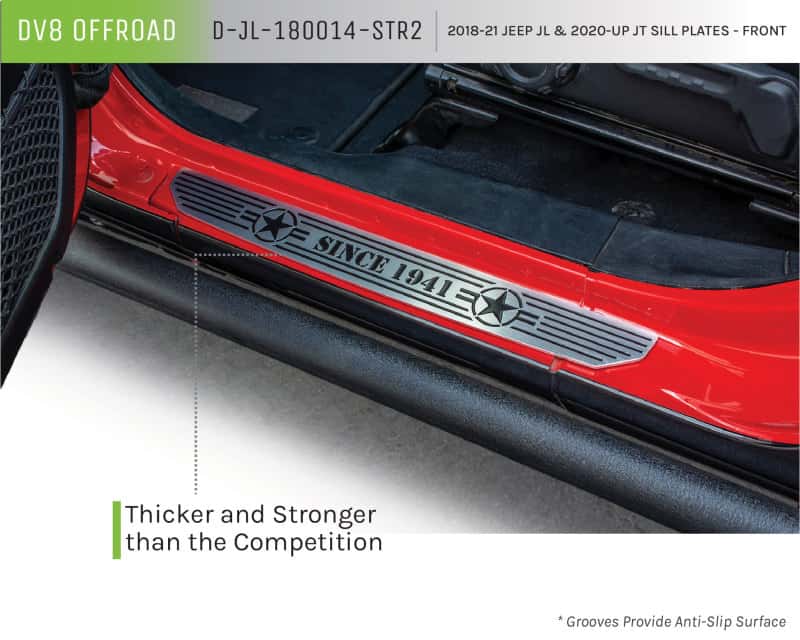 DV8 Offroad — DV8 Offroad 2018-2019 Jeep Gladiator JL Front Sill Plates
Sill Plates - view 2