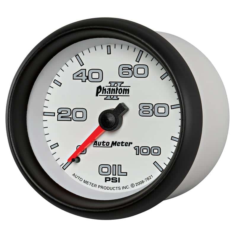 AutoMeter — Autometer Phantom II 2-5/8in 100 PSI Mechanical Oil Pressure Gauge
2-5/8" OIL PRESS, 0- - view 3