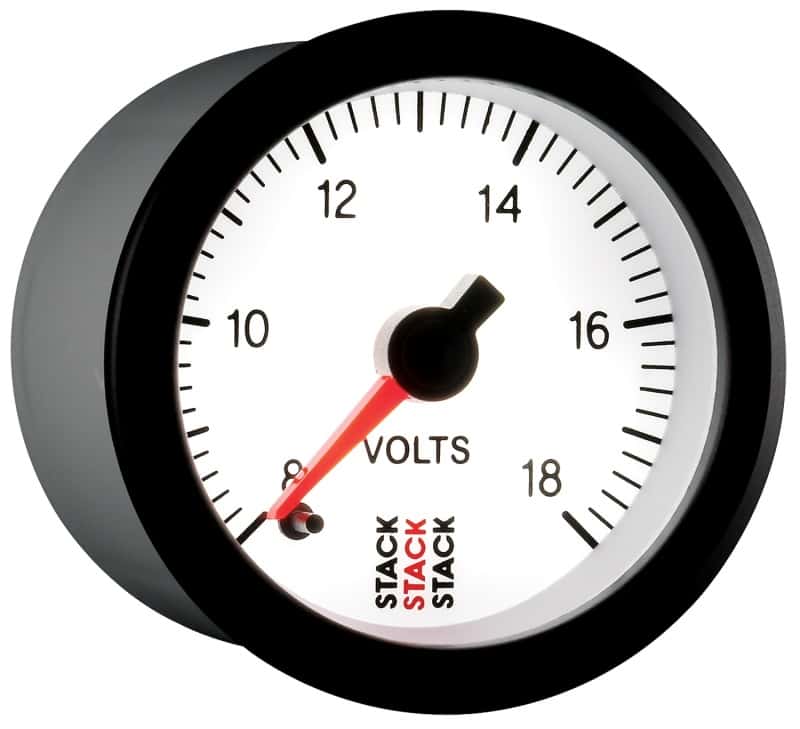 AutoMeter — Autometer Stack 52mm 8-18V Pro Stepper Motor Battery Voltage Gauge - White
Ga Vlt ProStpr W 18v - view 6
