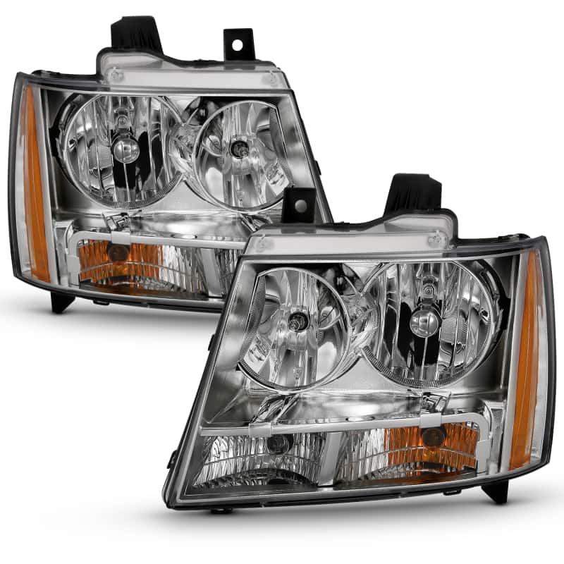 ANZO — ANZO 2007-2014 Chevy Tahoe Crystal Headlight Chrome Amber(OE)
Head Light Set - view 3