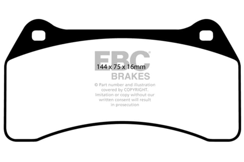 EBC — EBC 03-06 Jaguar XJR 4.2 Supercharged Redstuff Front Brake Pads
Disc Brake Pad - view 1