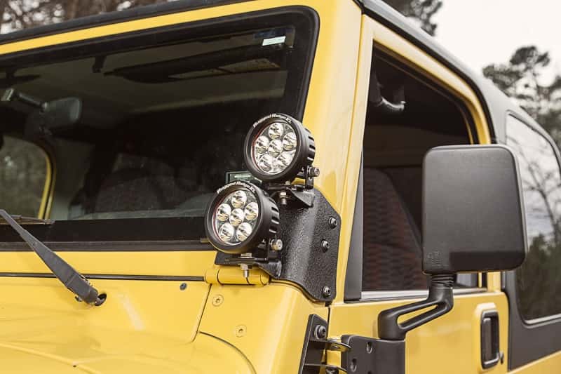 Rugged Ridge — Rugged Ridge 97-06 Jeep Wrangler TJ/LJ 3.5in Round Dual A-Pillar LED Kit
OFFROAD_LIGHTING
OrdRacingLampKt - view 4