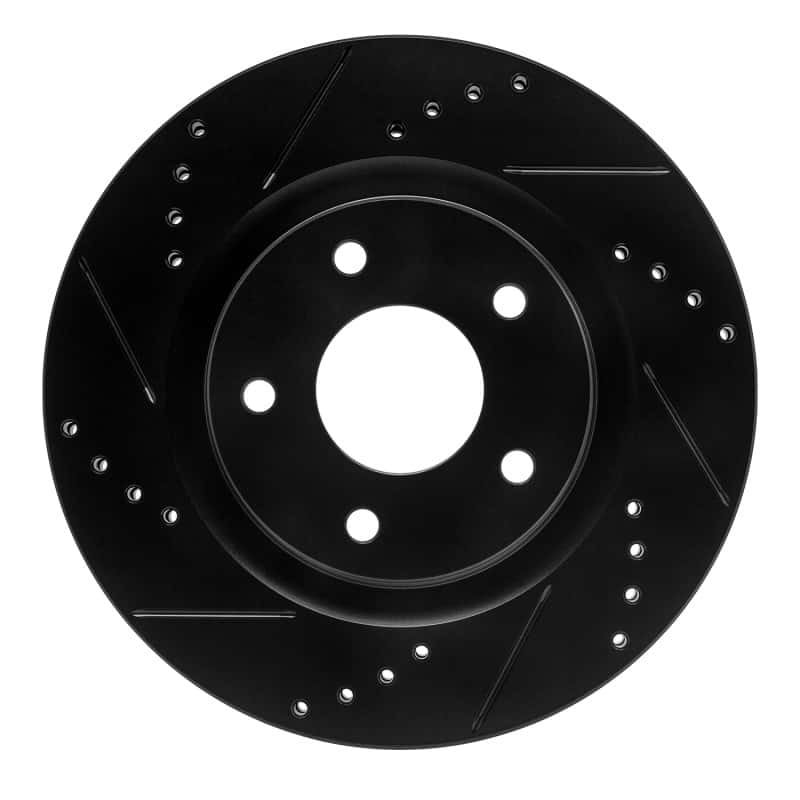 R1 Concepts — R1 11-19 Nissan Sentra Front Left Drilled & Slotted Black Brake Rotor
R1 Brake Rotor Drill - view 1