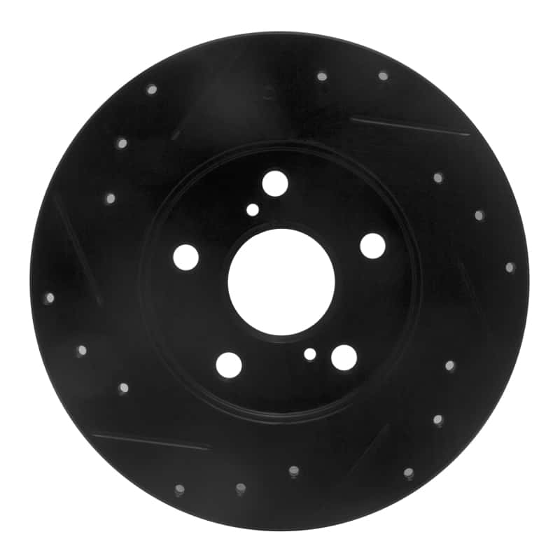 R1 Concepts — R1 08-18 Pontiac Vibe Rear Right Drilled & Slotted Black Brake Rotor
R1 Brake Rotor Drill - view 5